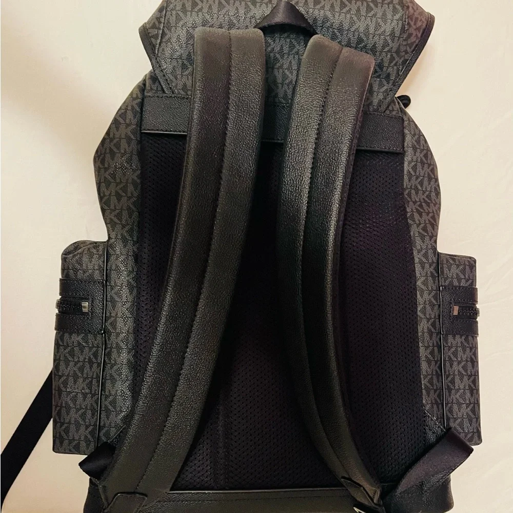 MICHAEL KORS Backpack Cooper Logo Rucksack Black Total Pattern